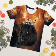 Load image into Gallery viewer, Jesus Lion of Judah AOP - Women&#39;s Short Sleeve T-shirt
