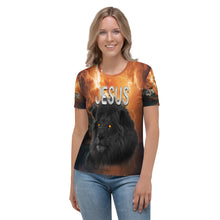 Load image into Gallery viewer, Jesus Lion of Judah AOP - Women&#39;s Short Sleeve T-shirt
