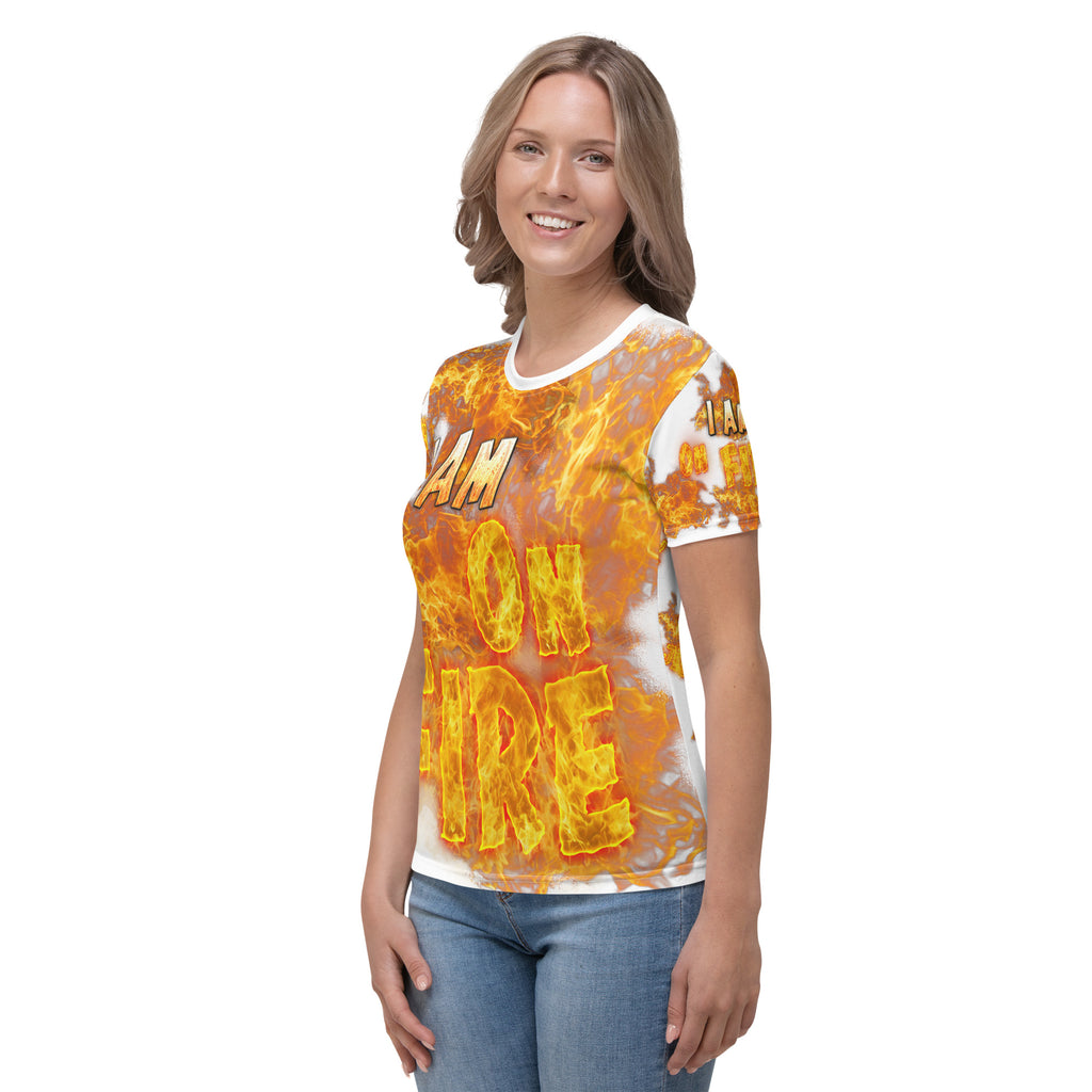 I Am On Fire 4-Jesus Jer 20:9 - Women's T-shirt