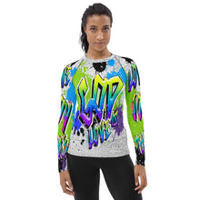 Load image into Gallery viewer, God is Love - Joy - Peace (Women&#39;s Long-Sleeve Rash Guard)
