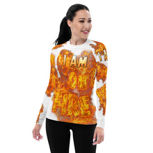 Load image into Gallery viewer, I Am On Fire 4-JESUS - Women&#39;s Rash Guard
