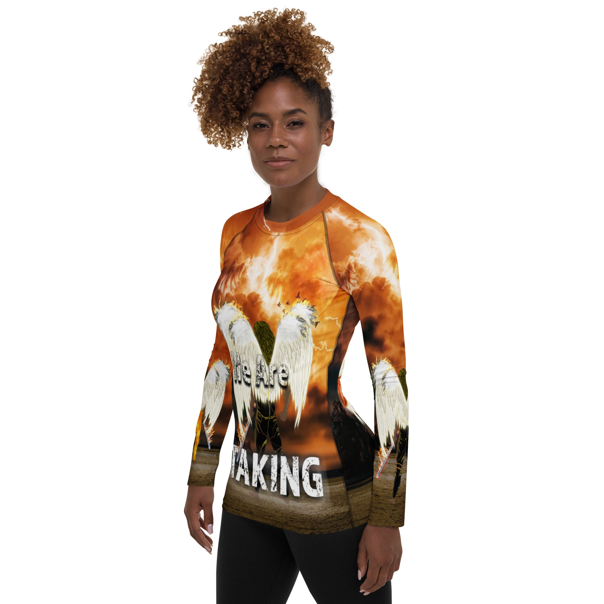 We're Taking Dominion Warrior Angels  AOP - (Women's Rash Guard)