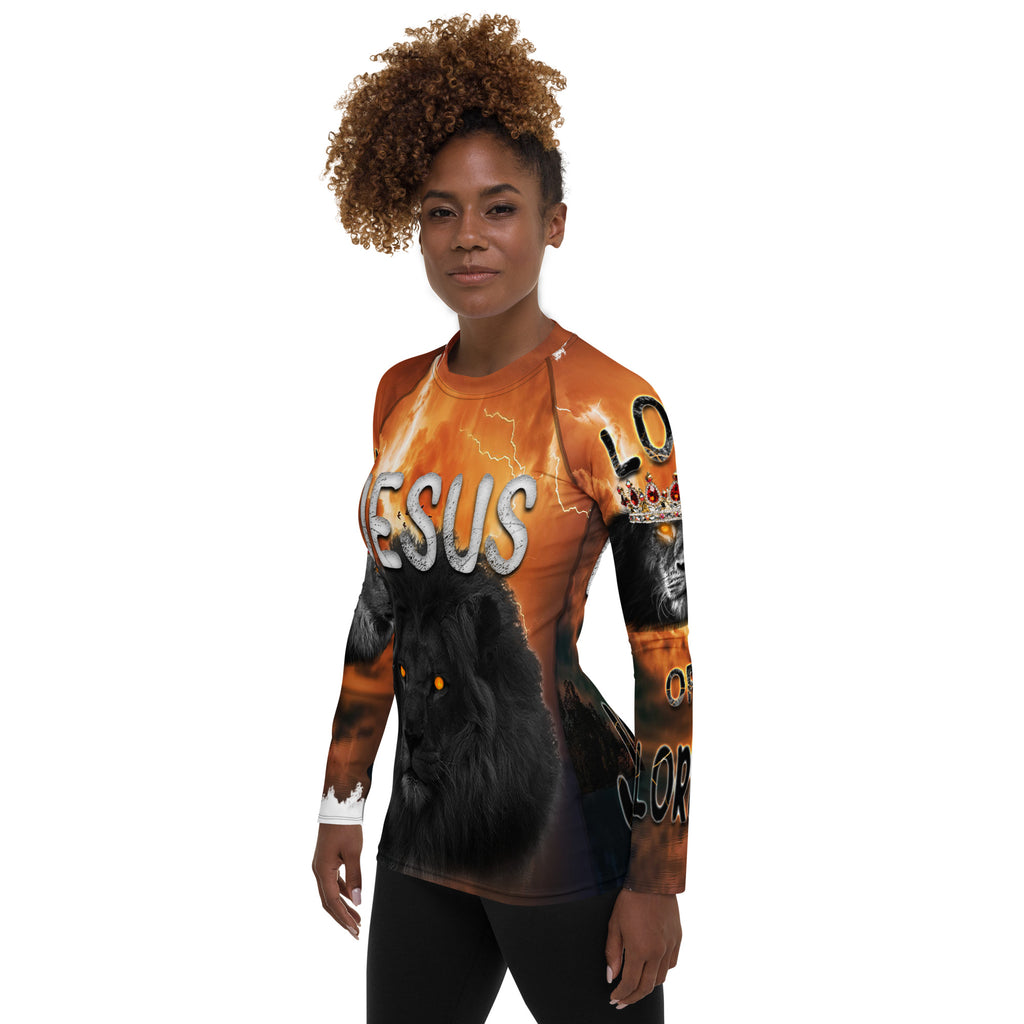 Jesus Lion of Judah CS AOP - (Women's Rash Guard)