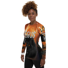 Load image into Gallery viewer, Jesus Lion of Judah CS AOP - (Women&#39;s Rash Guard)
