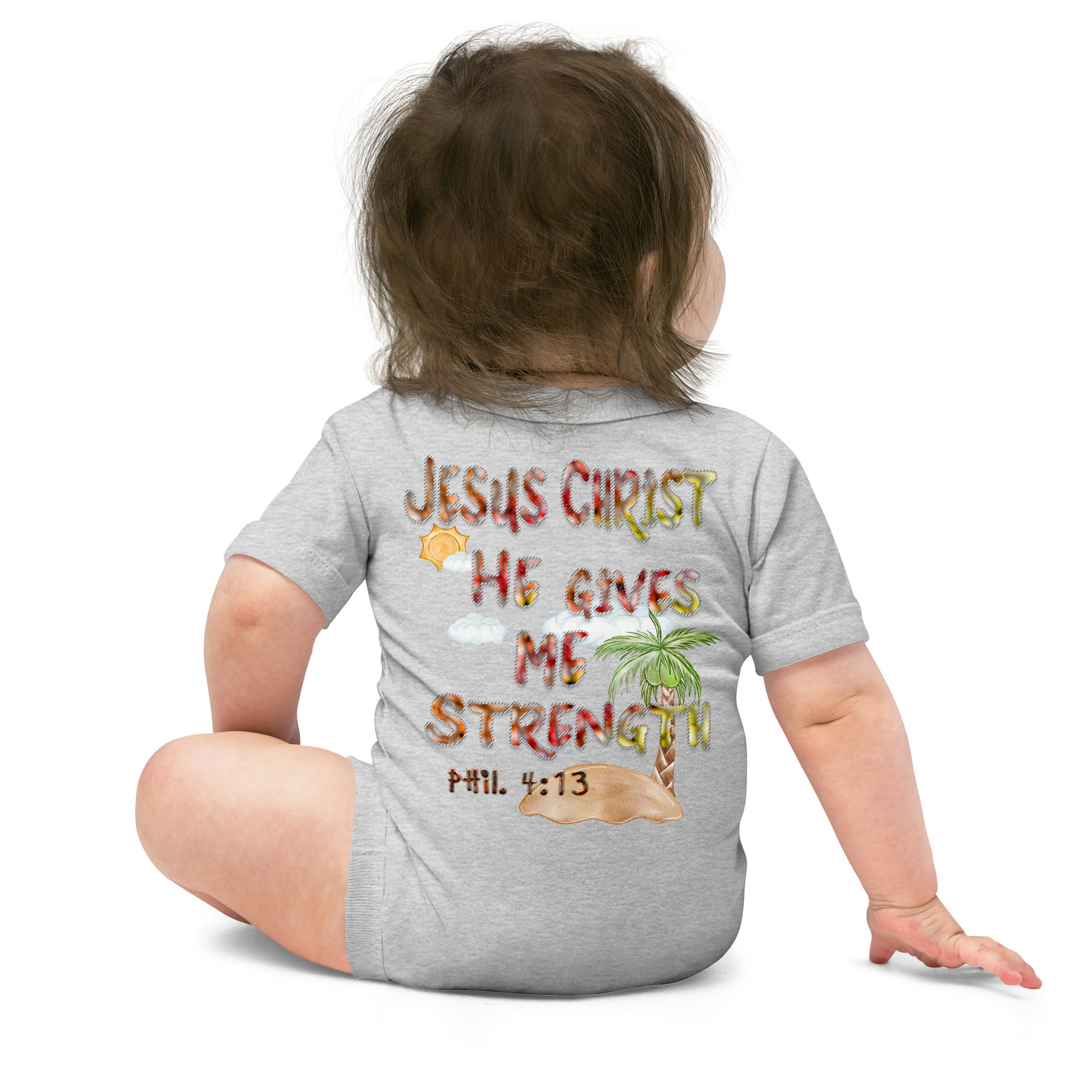 I Can Do All Things Philip 4:13 - Baby short sleeve one piece