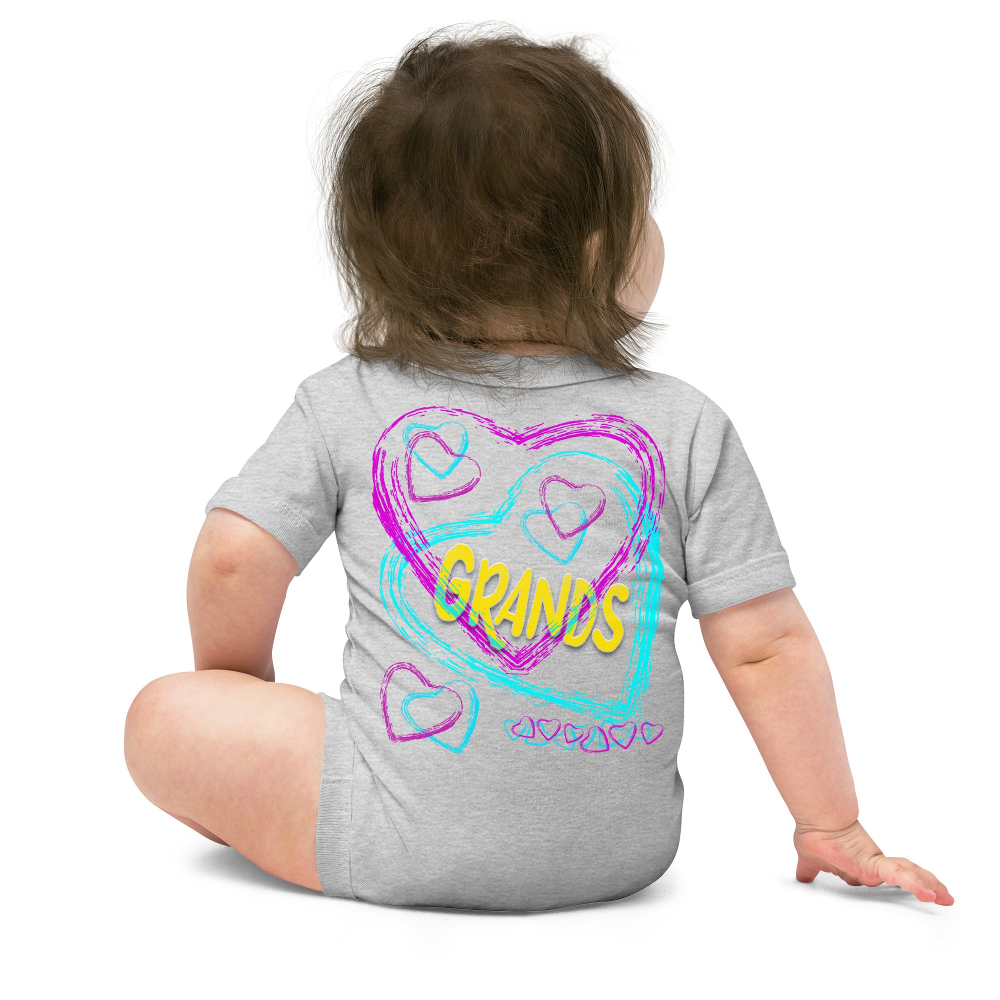 I Love My Grands - Baby short sleeve one piece
