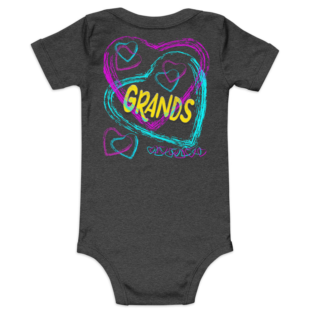 I Love My Grands - Baby short sleeve one piece