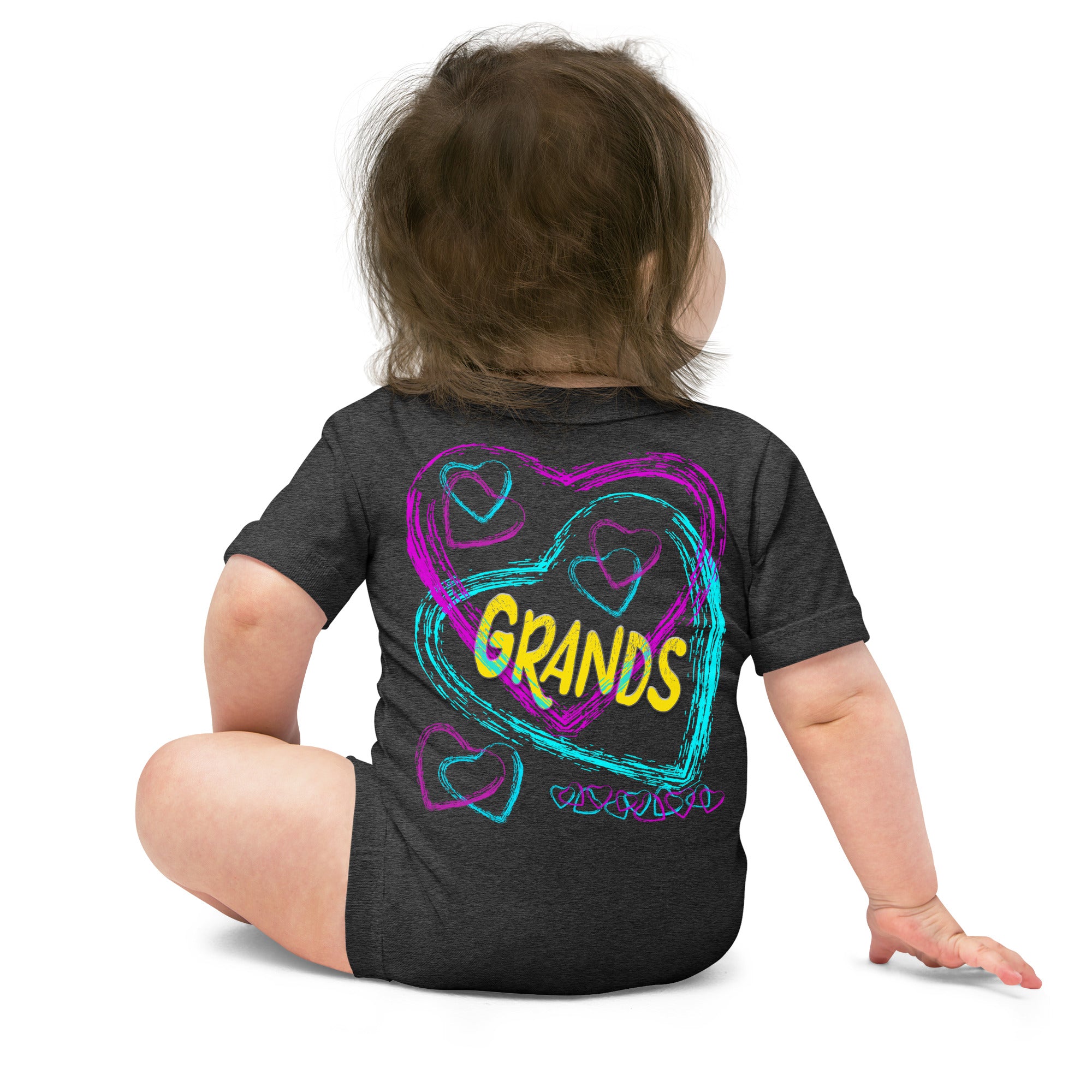 I Love My Grands - Baby short sleeve one piece