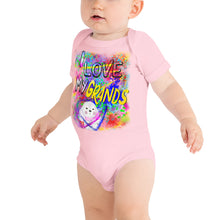 Load image into Gallery viewer, I Love My Grands Graffiti - Baby short sleeve one piece
