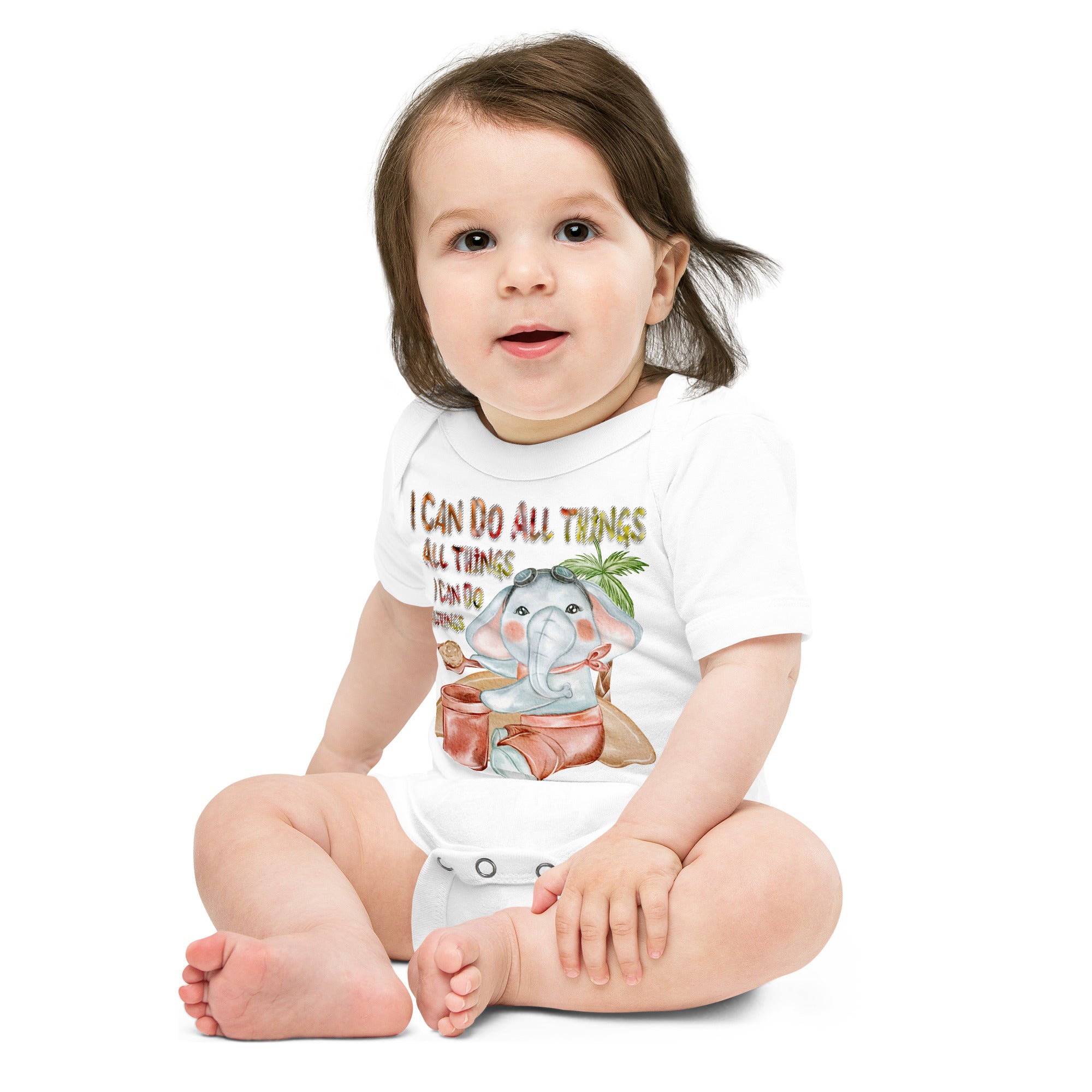 I Can Do All Things Philip 4:13 - Baby short sleeve one piece