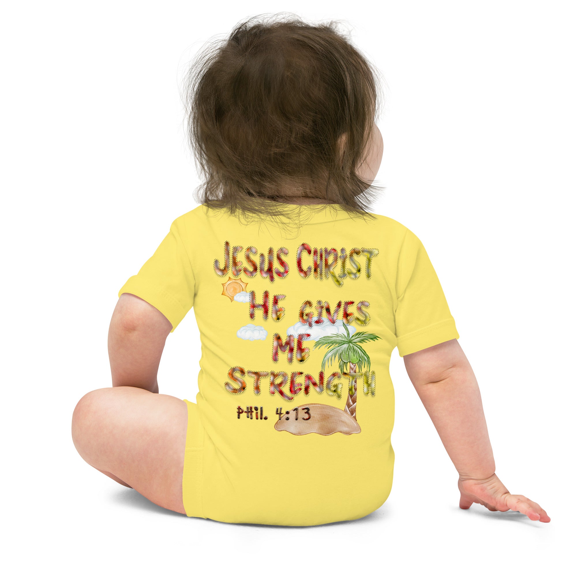 I Can Do All Things Philip 4:13 - Baby short sleeve one piece