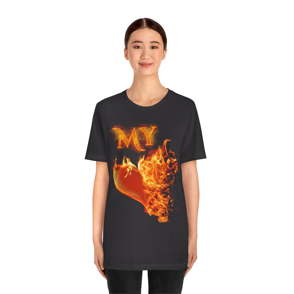 My Heart Burns for Jesus Unisex Jersey Short Sleeve Tee