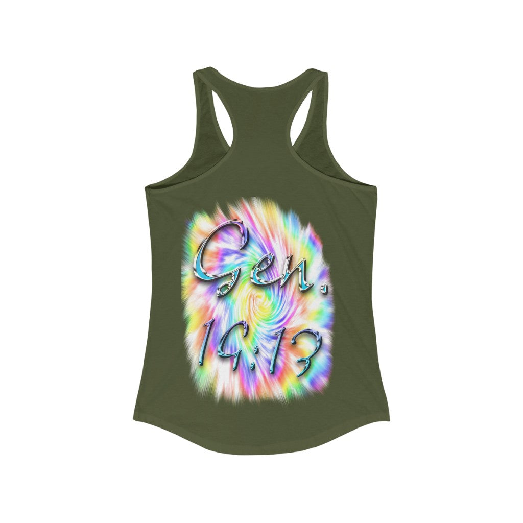 My God's Covenant Promise Gen 19:13 - Women's Ideal Racerback Tank