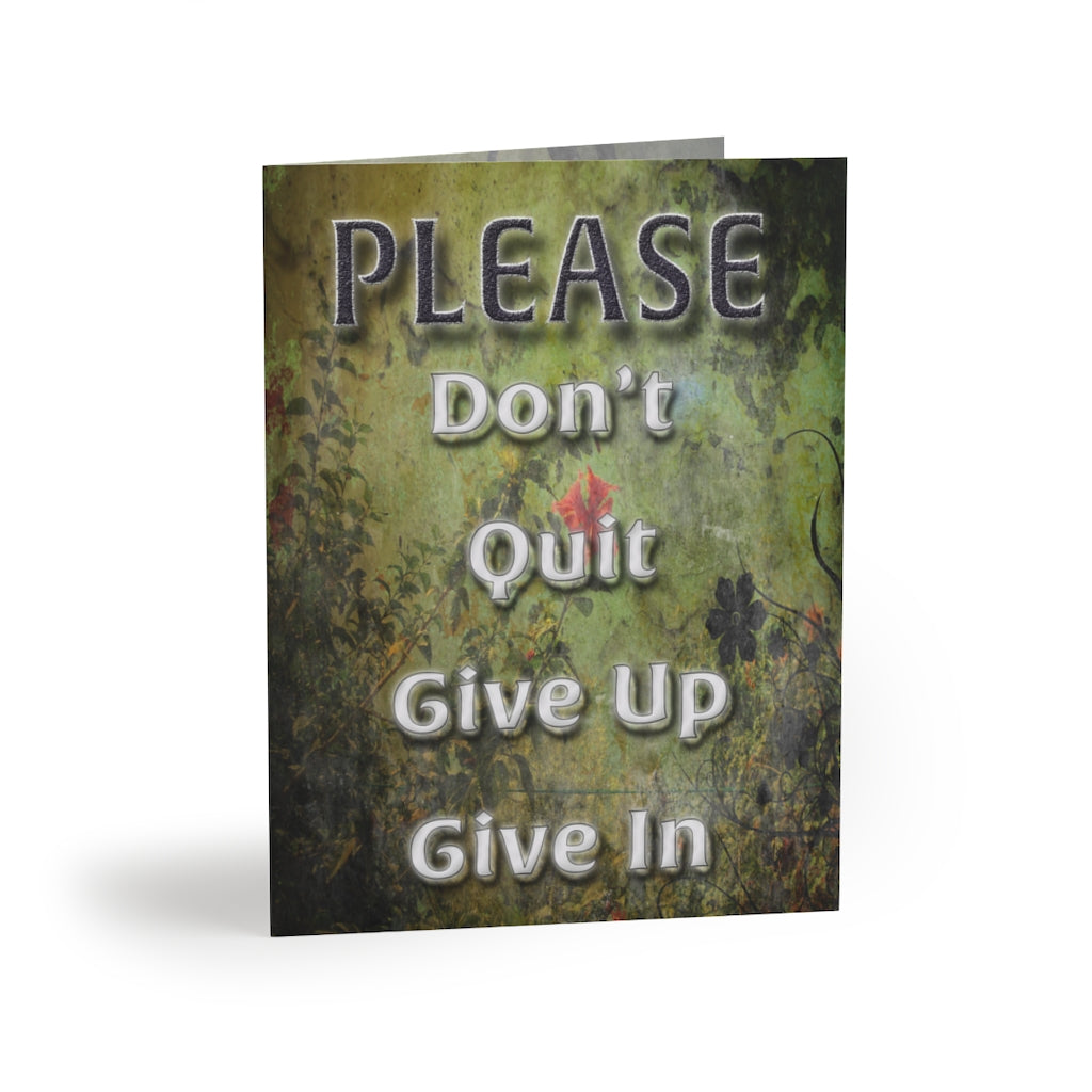 Please Don't Give Up - Greeting cards (8, 16, and 24 pcs)