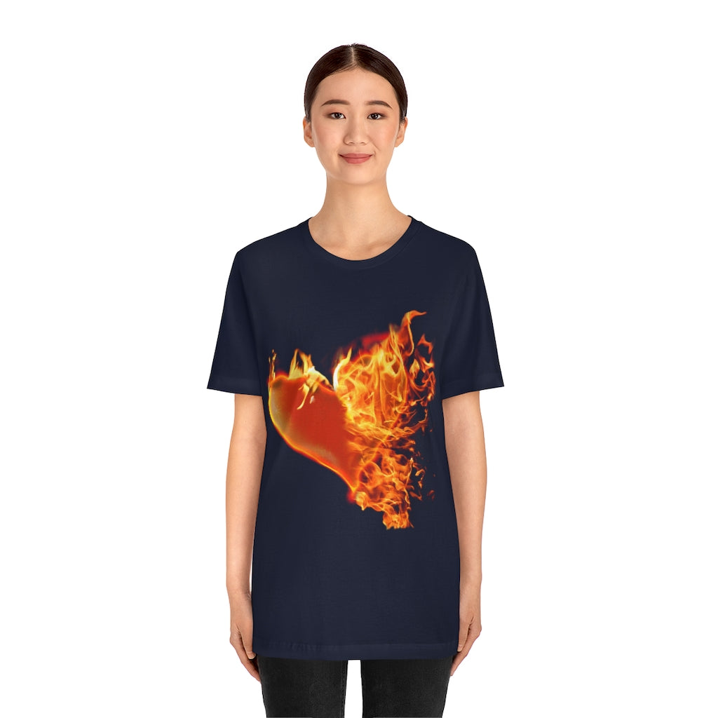 My Heart Burns for Jesus Unisex Jersey Short Sleeve Tee