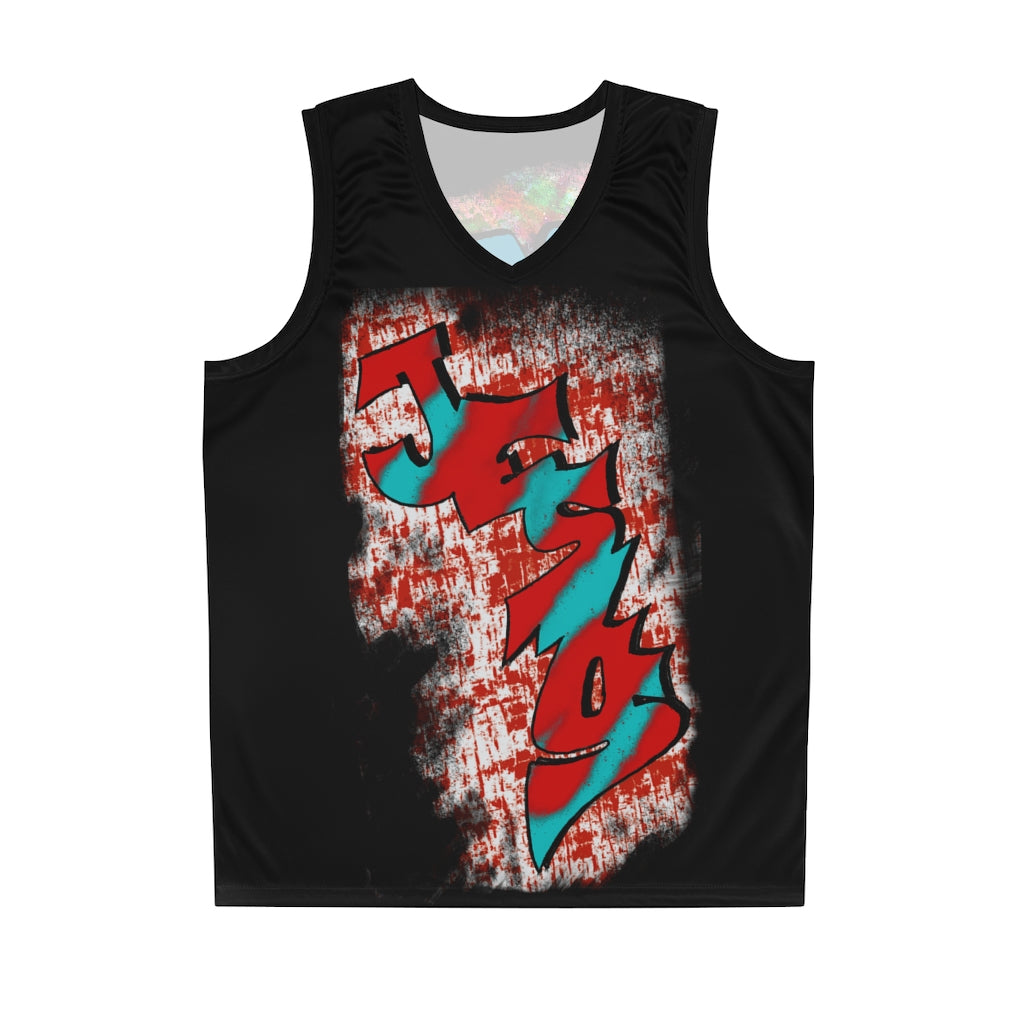 Jesus My King Graffiti -Black (Basketball Jersey)