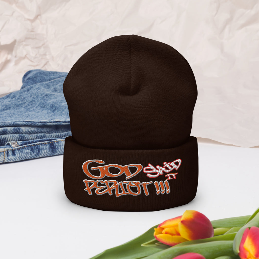 GOD Said It PERIODT!!! - Cuffed Beanie