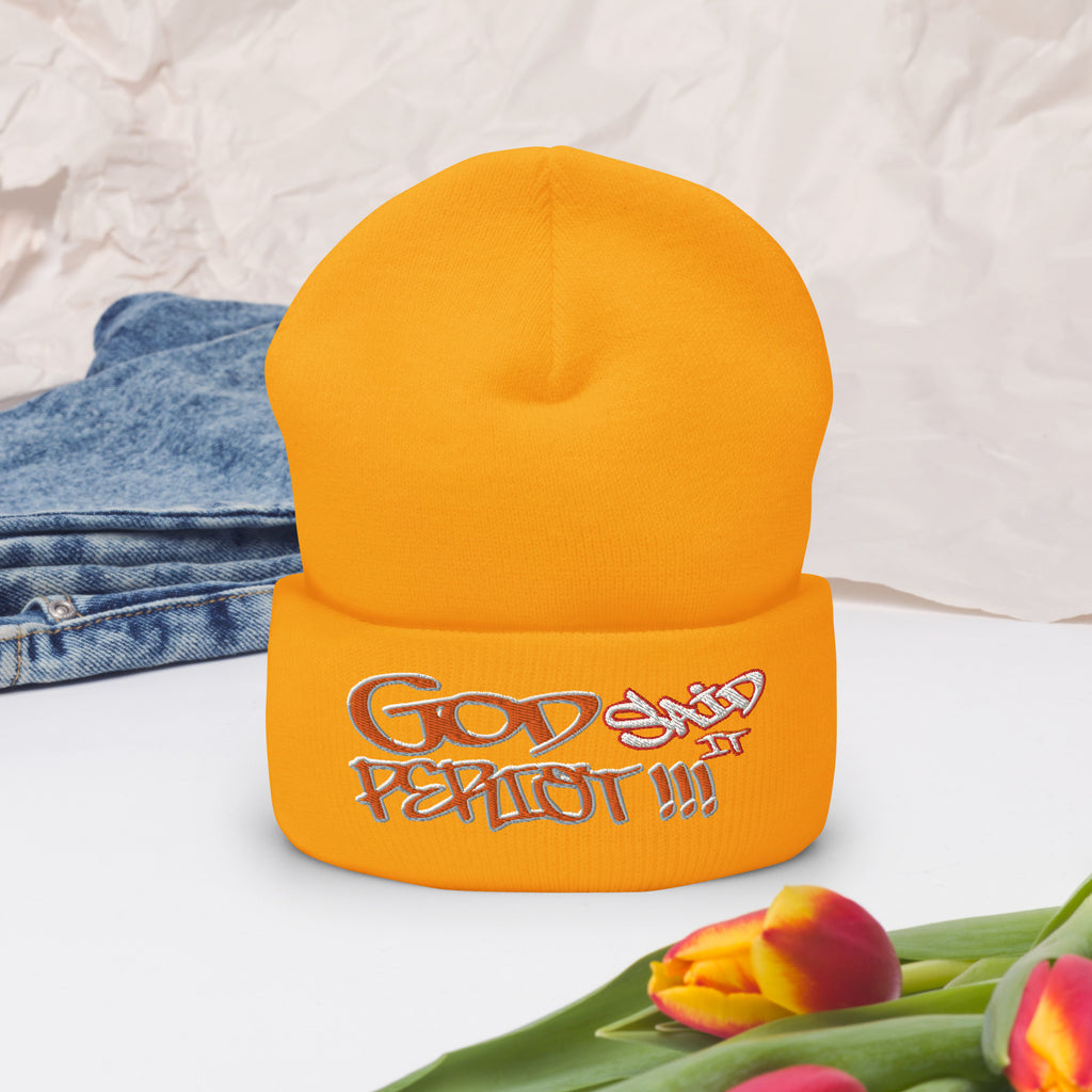 GOD Said It PERIODT!!! - Cuffed Beanie