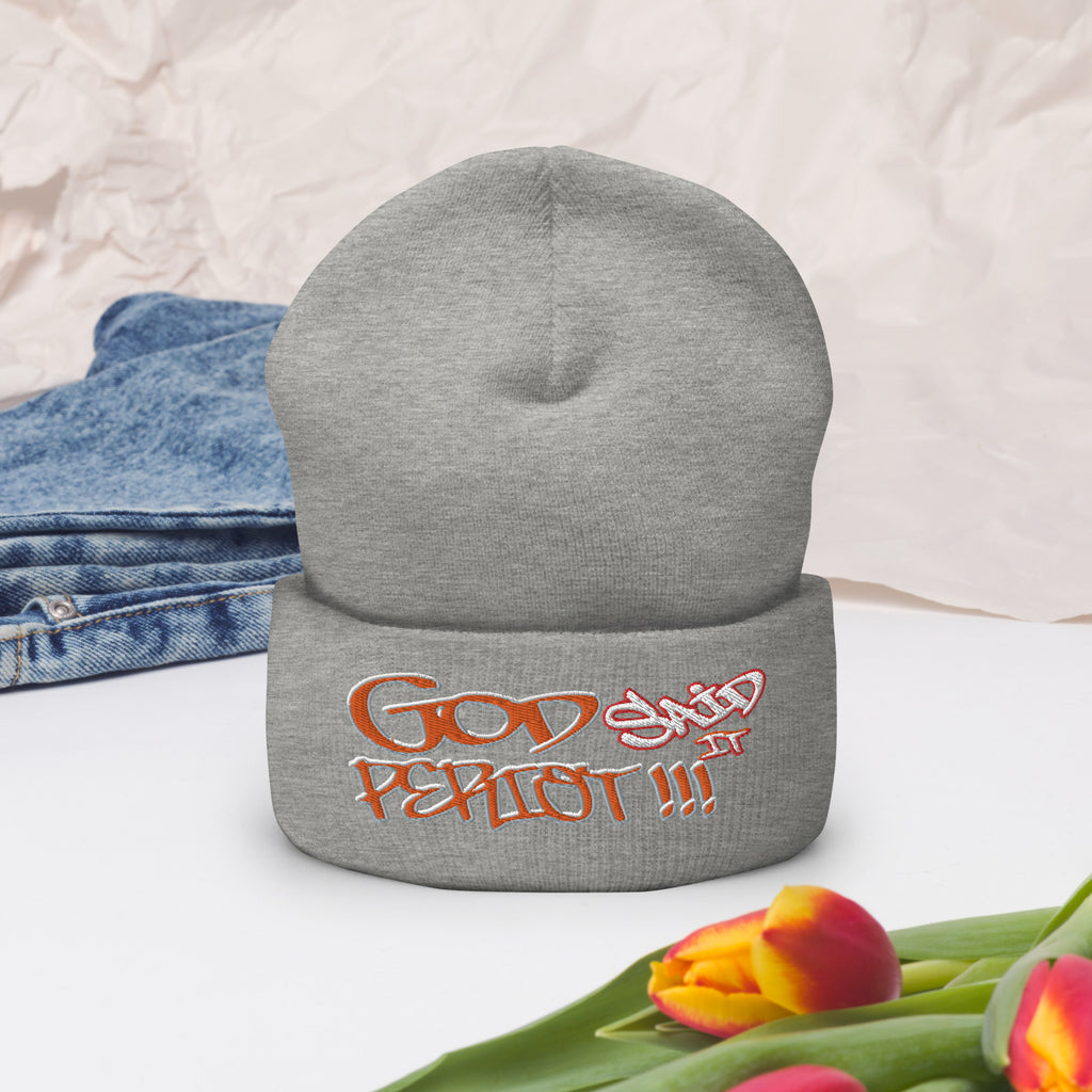 GOD Said It PERIODT!!! - Cuffed Beanie