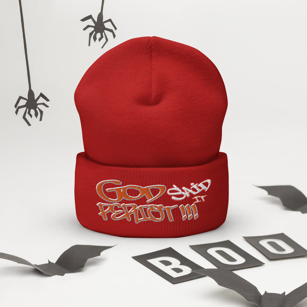 GOD Said It PERIODT!!! - Cuffed Beanie