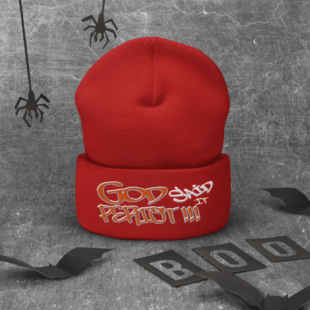 GOD Said It PERIODT!!! - Cuffed Beanie