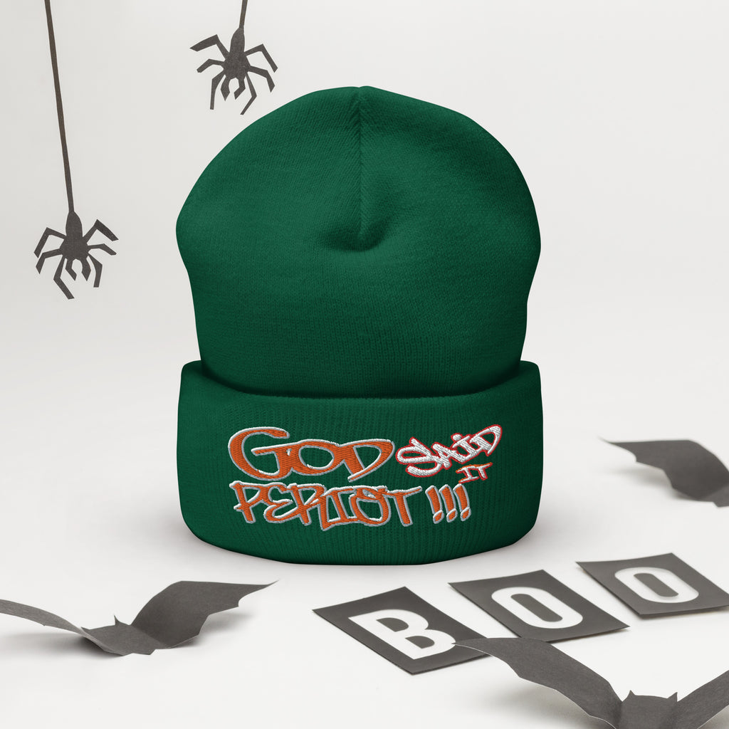 GOD Said It PERIODT!!! - Cuffed Beanie