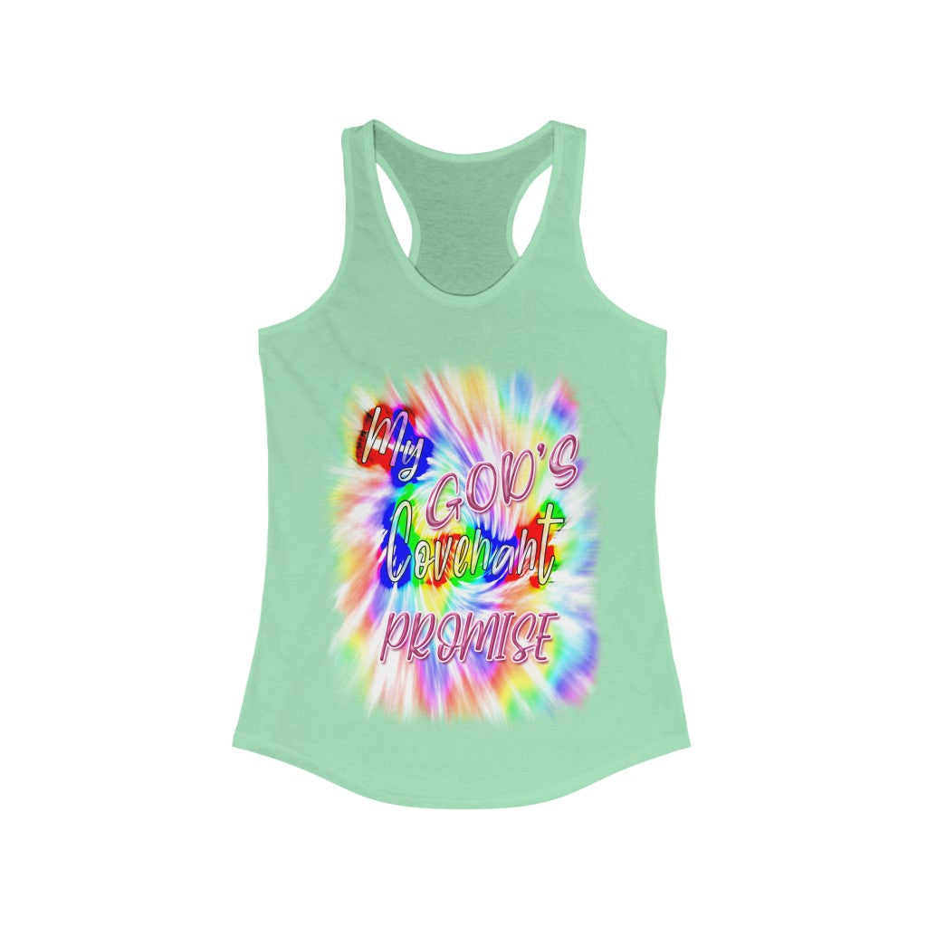 My God's Covenant Promise Gen 19:13 - Women's Ideal Racerback Tank