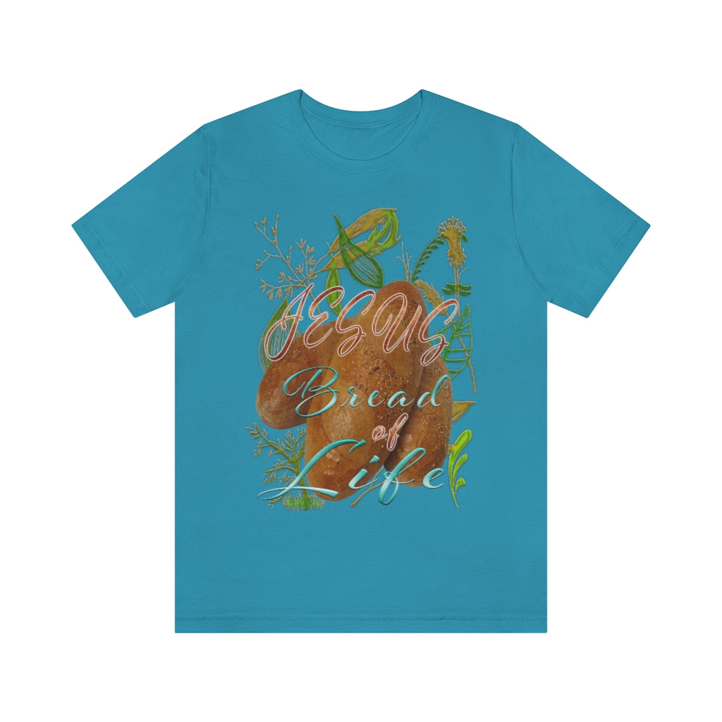JESUS the Bread of Life & Rose - Unisex Jersey Short Sleeve Tee