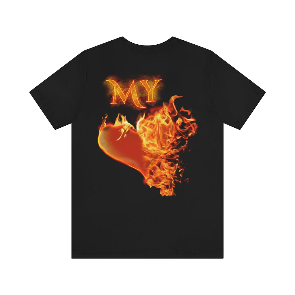 My Heart Burns for Jesus Unisex Jersey Short Sleeve Tee