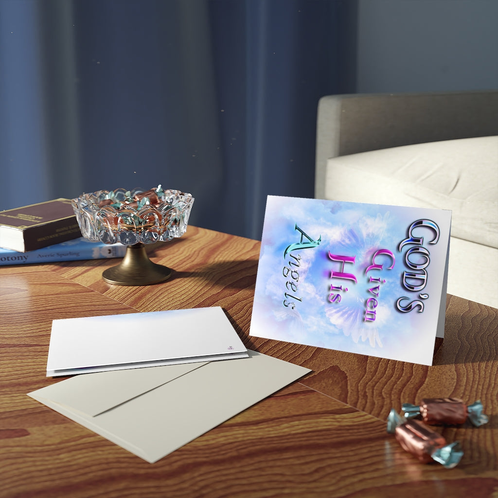 God's Give His Angle's - Greeting cards (8, 16, and 24 pcs)