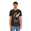 No Weapon ISA. 54:17 Blue Glowing Words (Unisex Jersey Short Sleeve Tee)