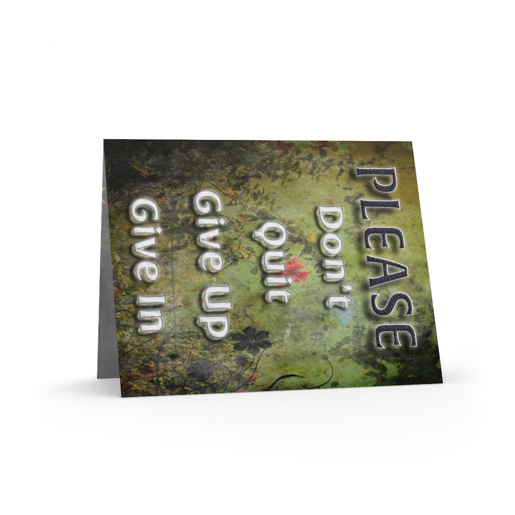 Please Don't Give Up - Greeting cards (8, 16, and 24 pcs)