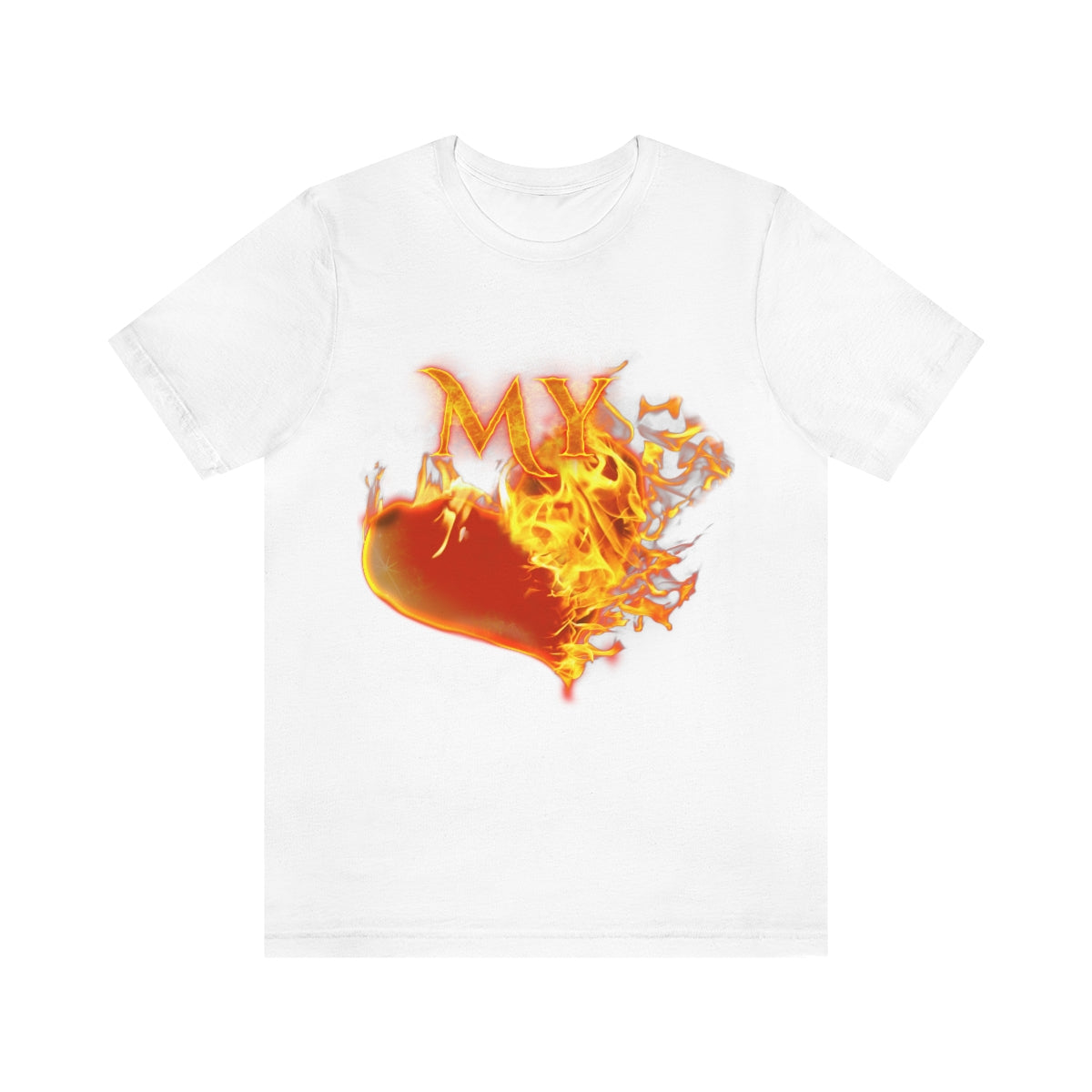 MY HEART BURNS FOR JESUS (Unisex Jersey Short Sleeve Tee)