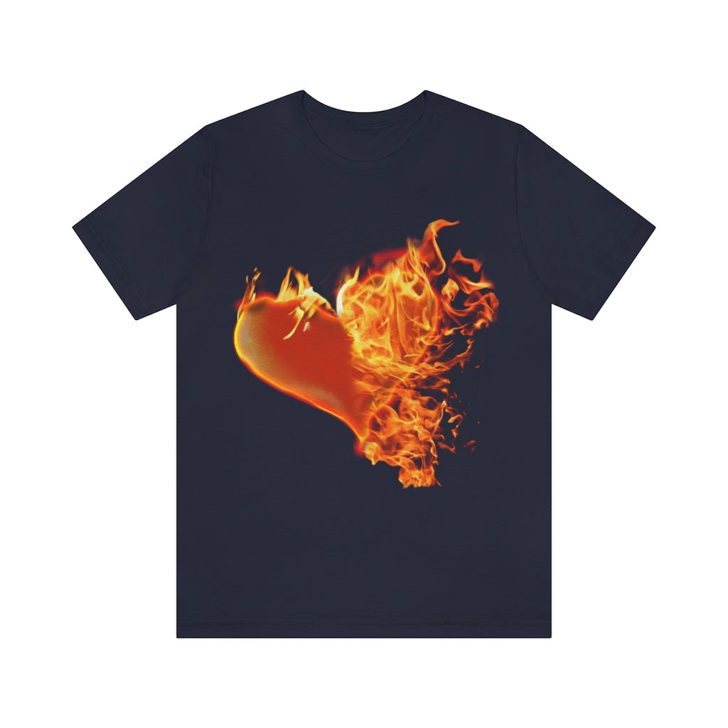 My Heart Burns for Jesus Unisex Jersey Short Sleeve Tee