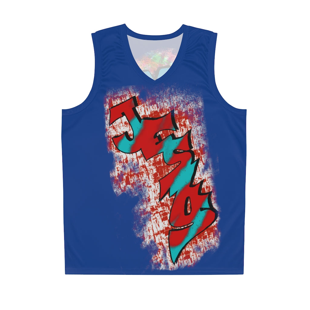 Jesus My King - Blue (Basketball Jersey)