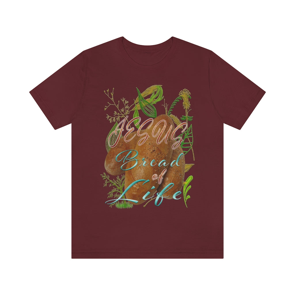 JESUS the Bread of Life & Rose - Unisex Jersey Short Sleeve Tee