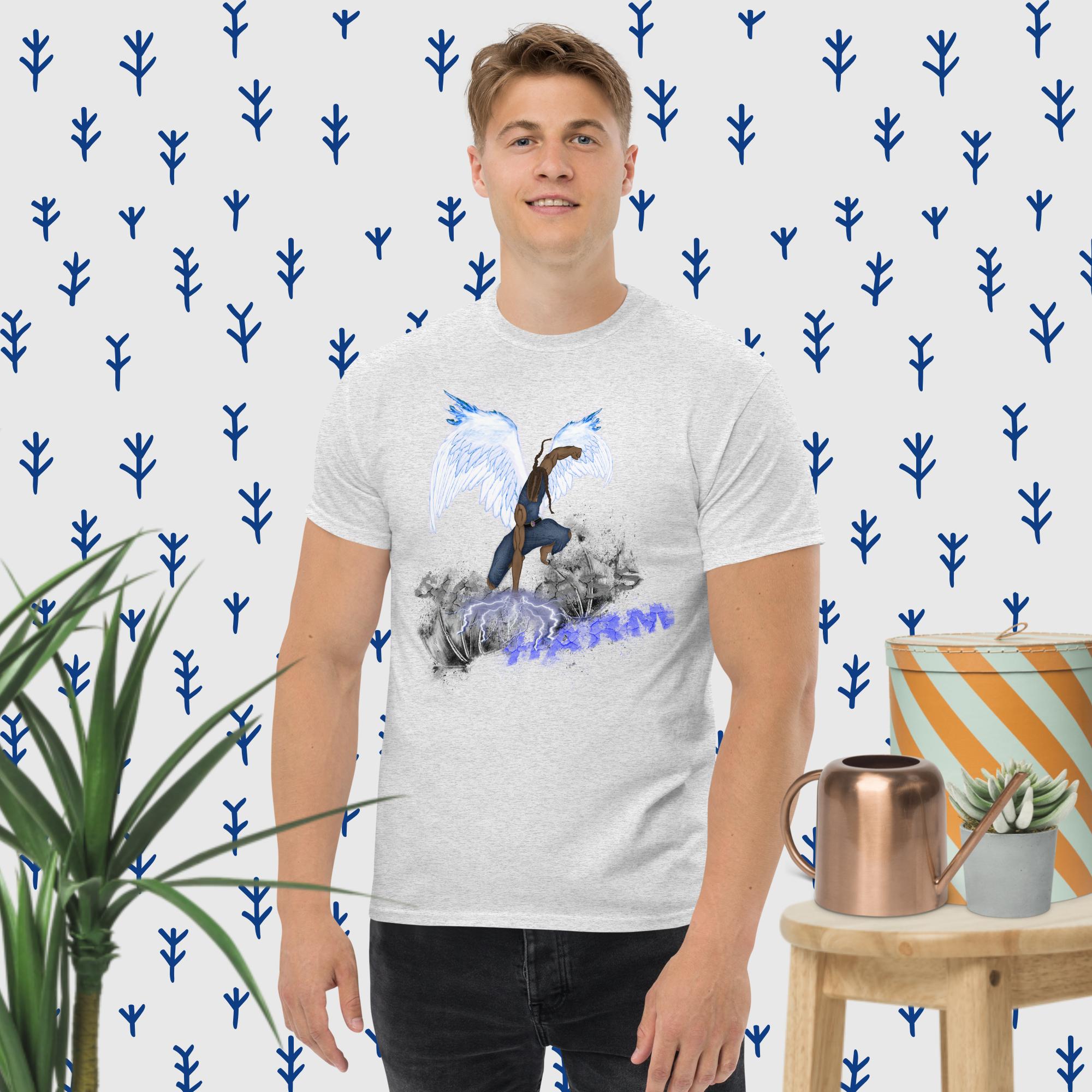 Ps. 91:11 Angel Blue Fire - Men's classic tee