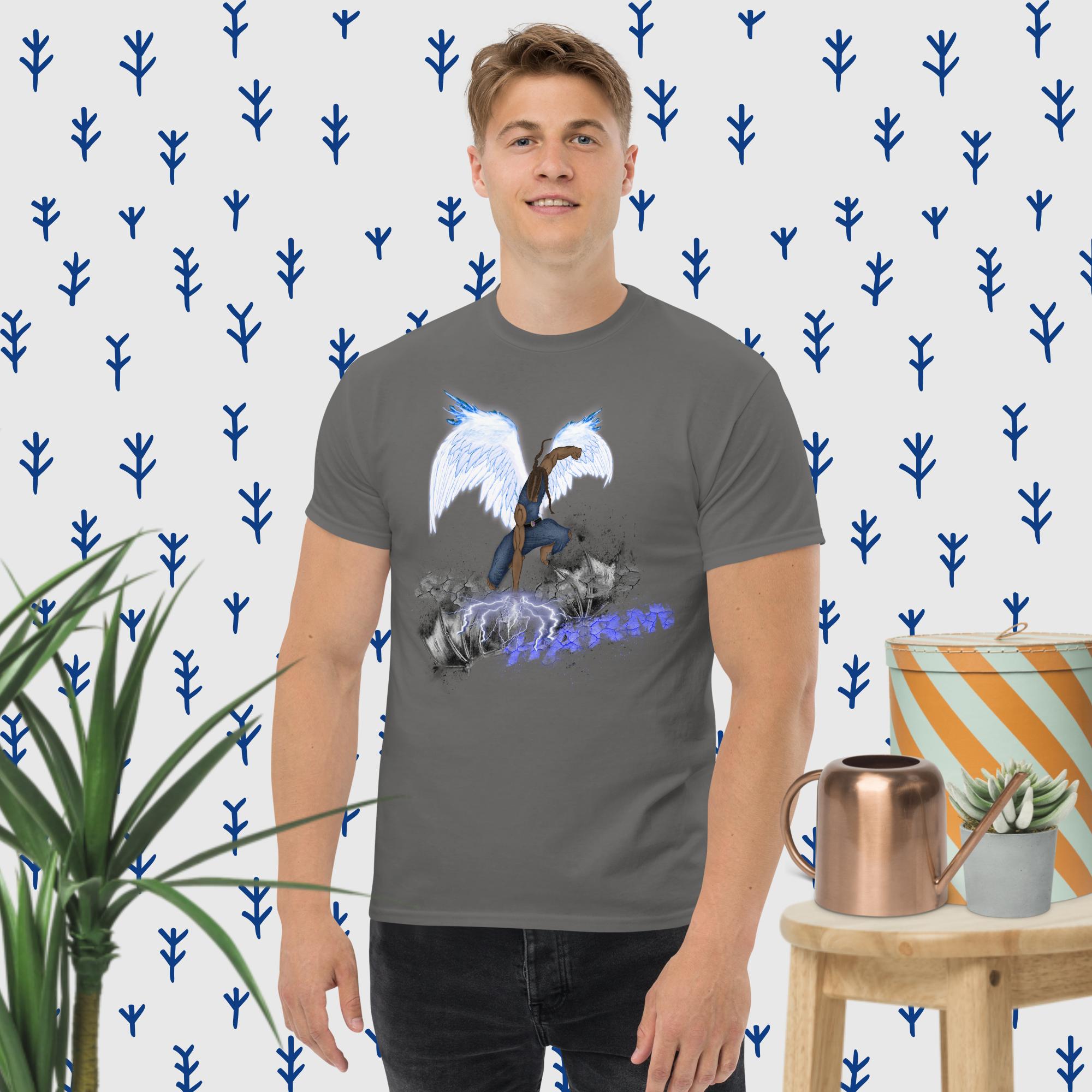 Ps. 91:11 Angel Blue Fire - Men's classic tee