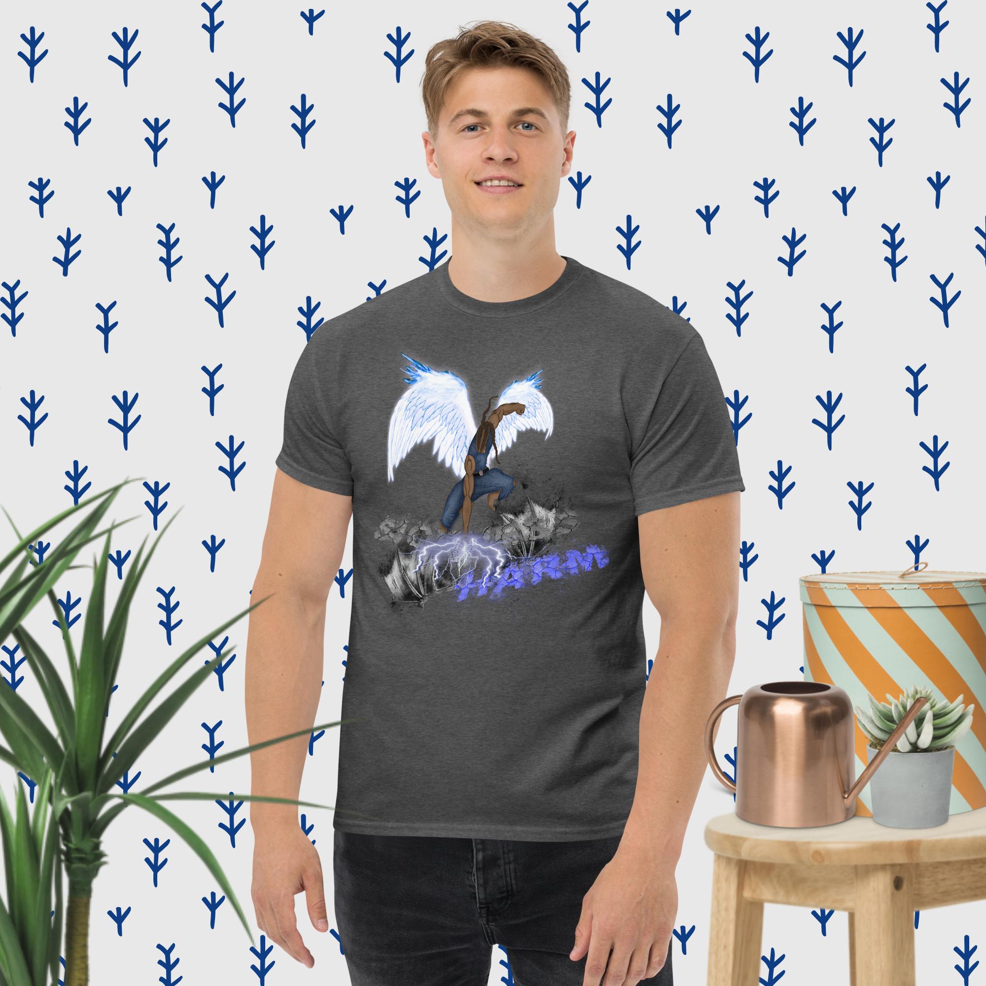 Ps. 91:11 Angel Blue Fire - Men's classic tee