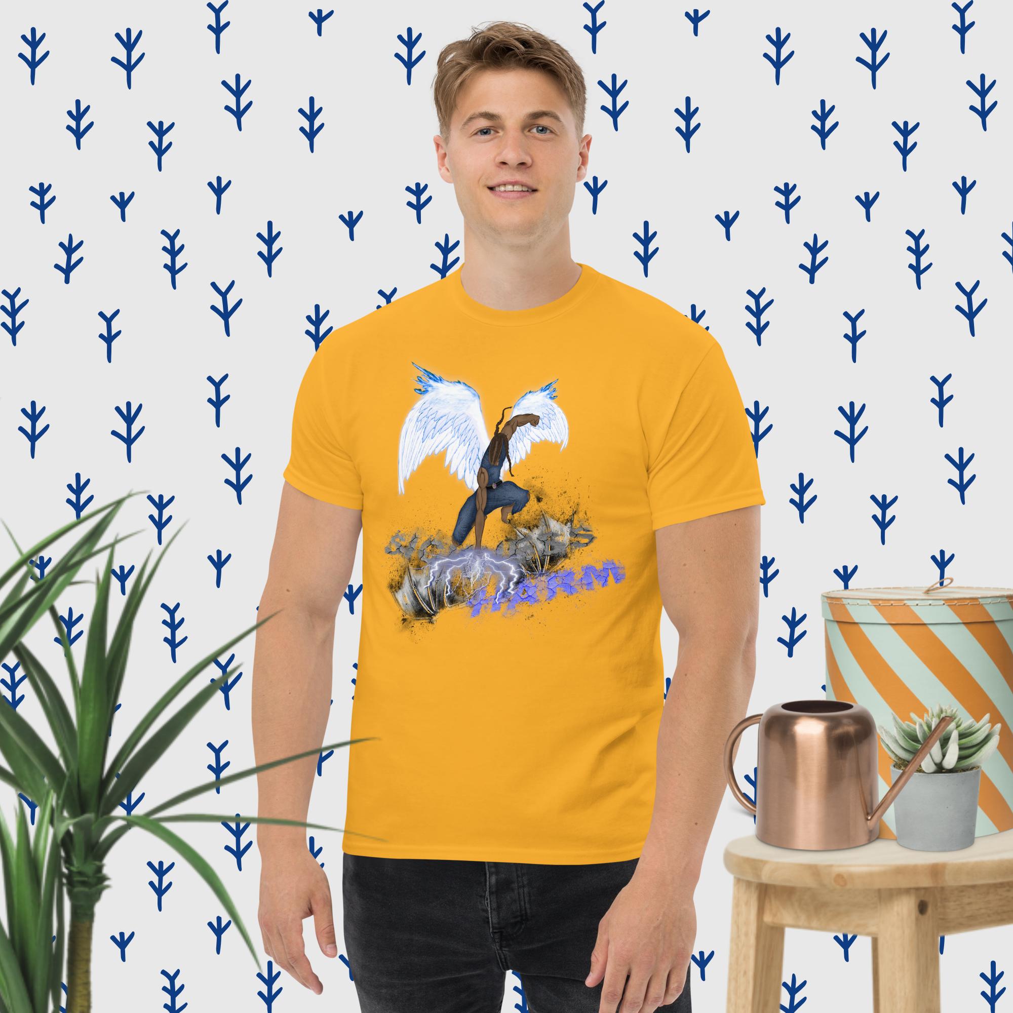 Ps. 91:11 Angel Blue Fire - Men's classic tee