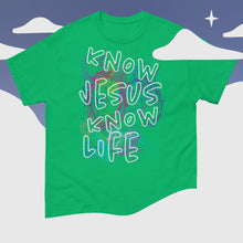 Load image into Gallery viewer, Know Jesus Know Life - No Jesus No Life - Men&#39;s classic tee
