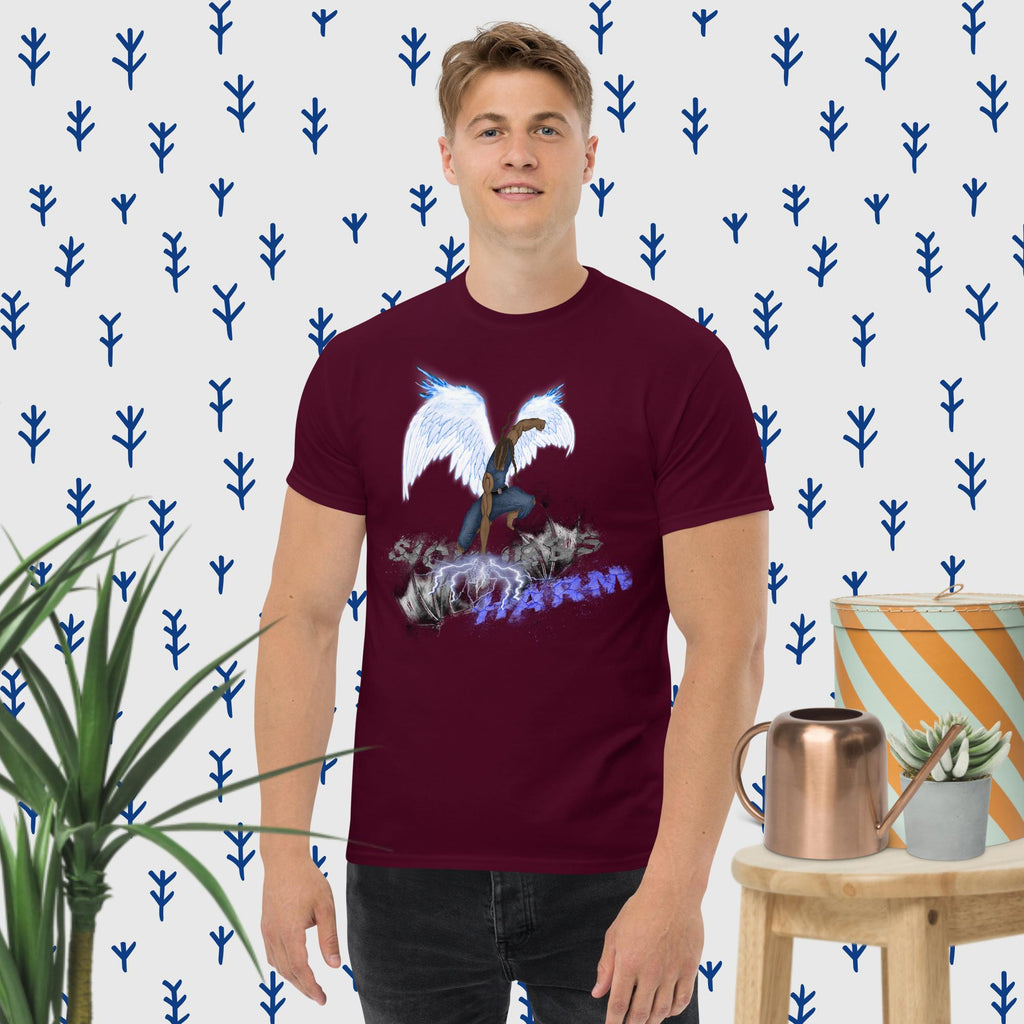 Ps. 91:11 Angel Blue Fire - Men's classic tee
