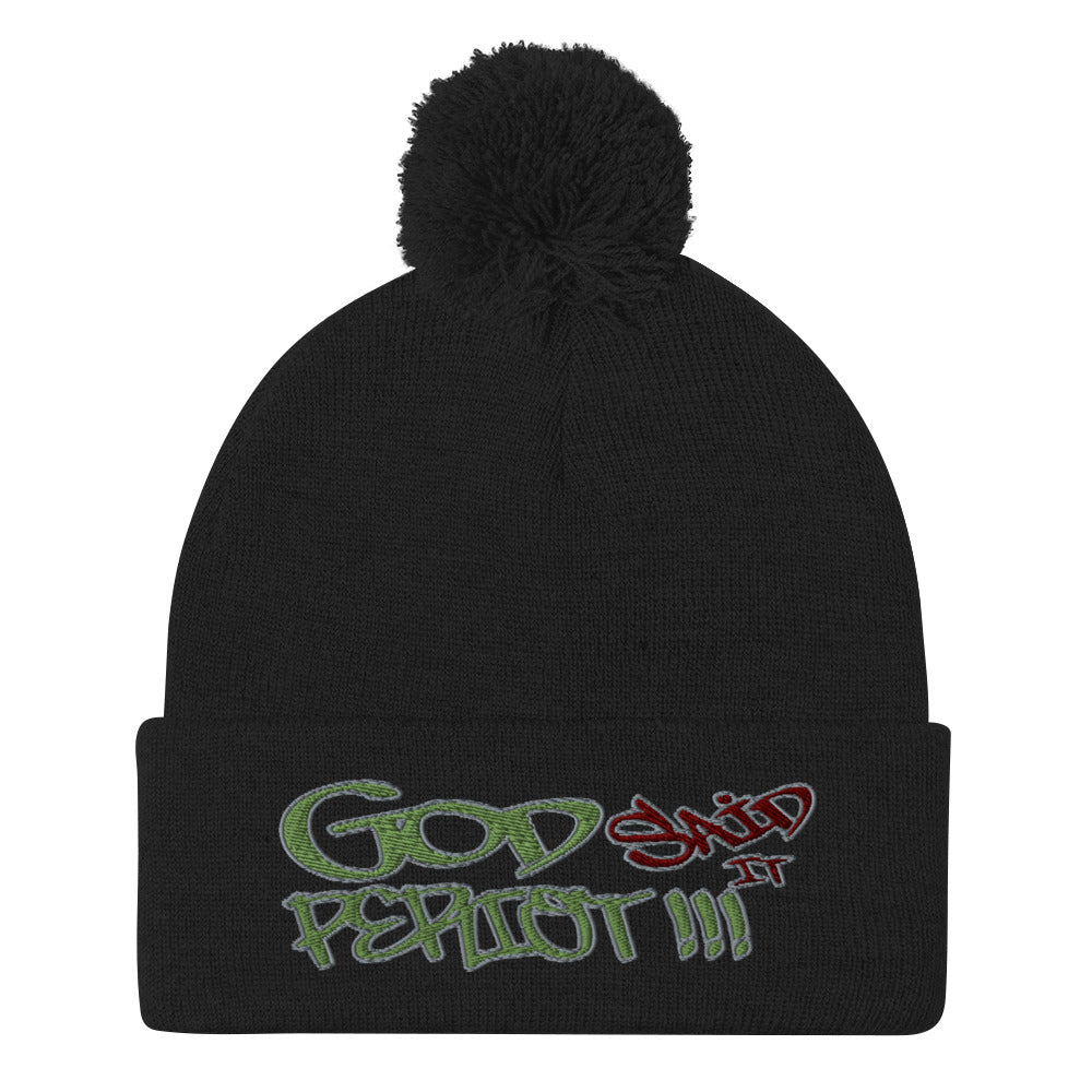 GOD Said It PERIODT!!!! - Pom-Pom Beanie