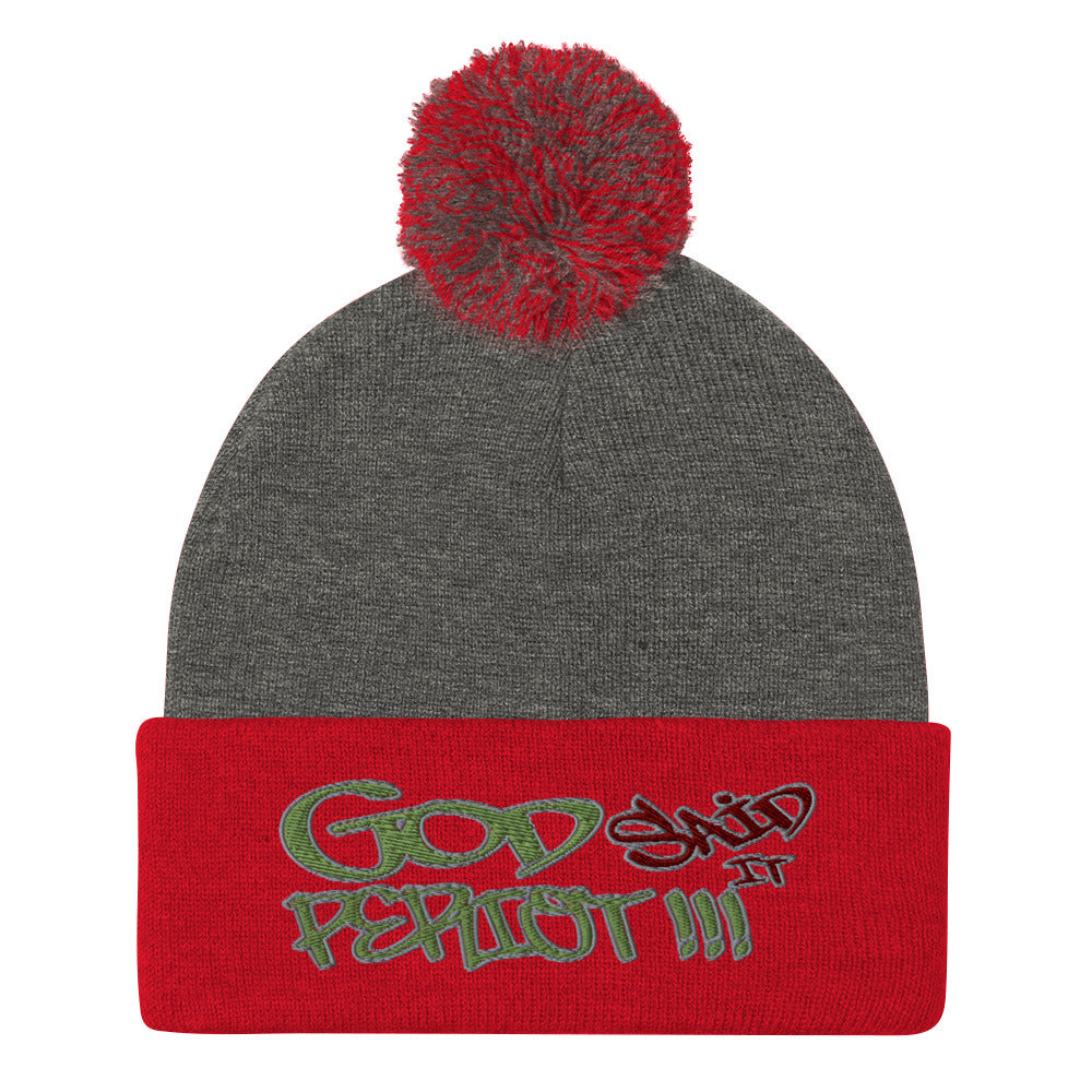 GOD Said It PERIODT!!!! - Pom-Pom Beanie Sportsman SP15