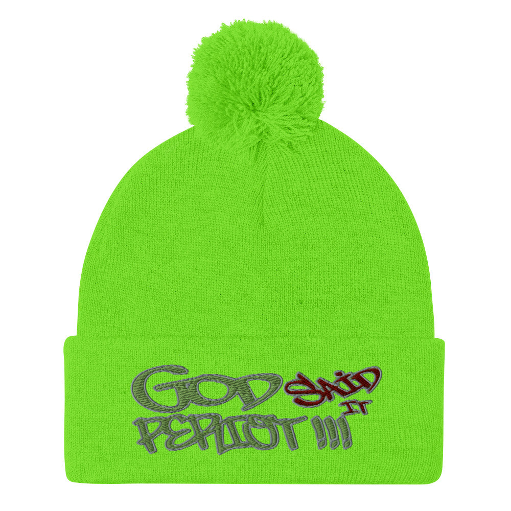 GOD Said It PERIODT!!!! - Pom-Pom Beanie Sportsman SP15