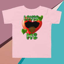 Load image into Gallery viewer, Loves Me JESUS Girl - Toddler Short Sleeve Tee
