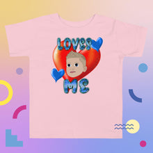 Load image into Gallery viewer, Loves Me JESUS Boy -Toddler Short Sleeve Tee
