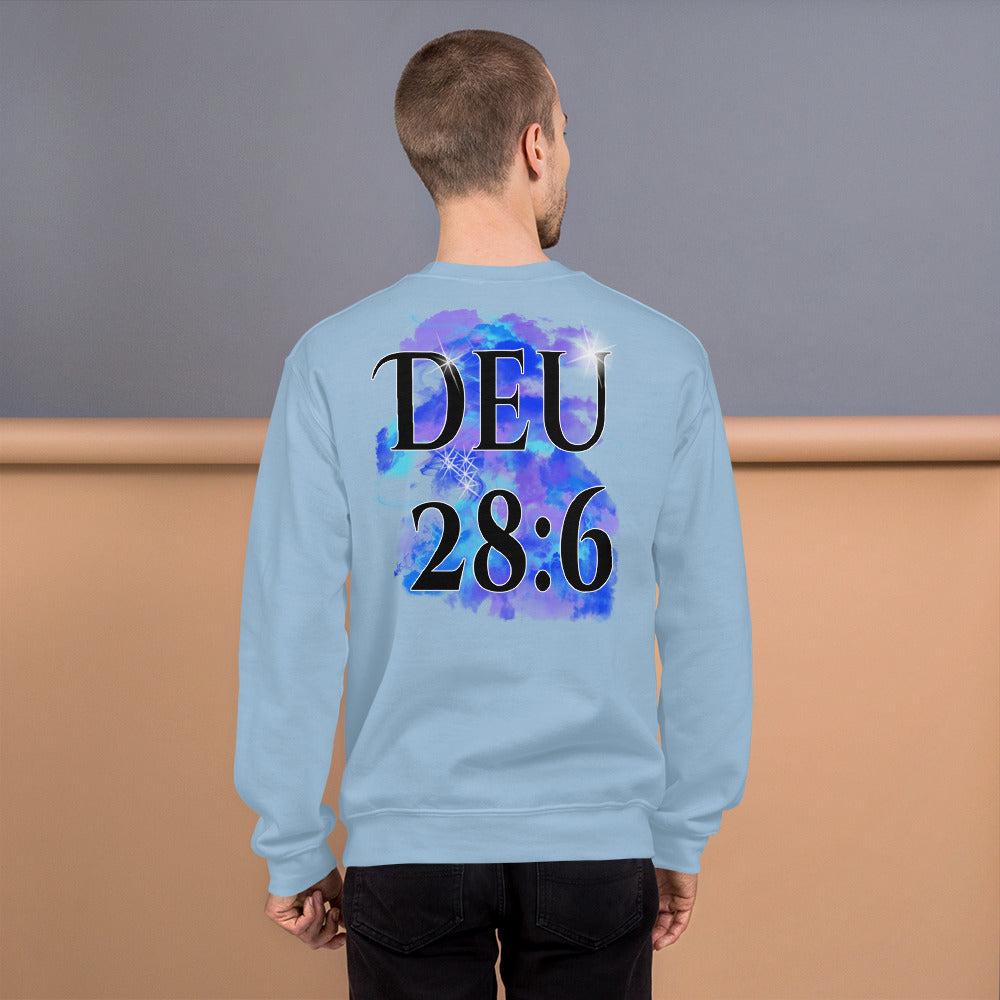 I AM BLESSED COMING & GOING BLACK LETRNG (Unisex Sweatshirt)