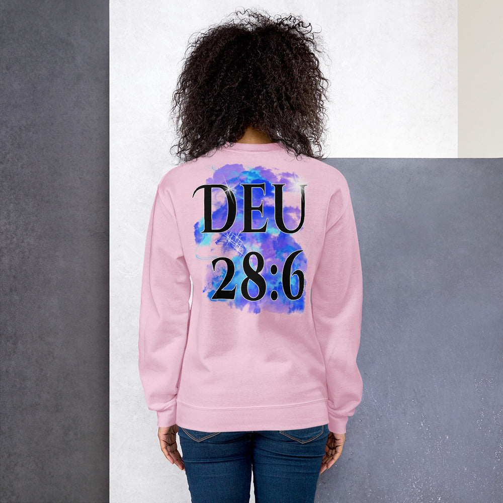 I AM BLESSED COMING & GOING BLACK LETRNG (Unisex Sweatshirt)