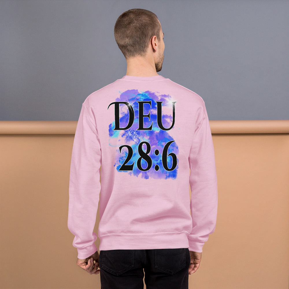 I AM BLESSED COMING & GOING BLACK LETRNG (Unisex Sweatshirt)